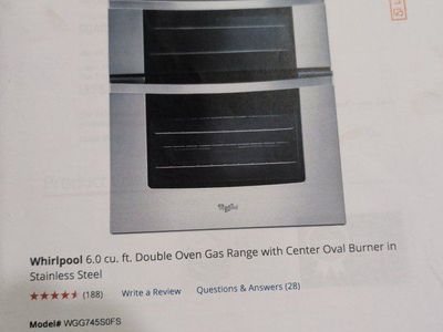 Whirlpool gas range