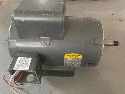10HP BALDOR 3450RPM 215JM OPEN 1PH PUMP MOTOR