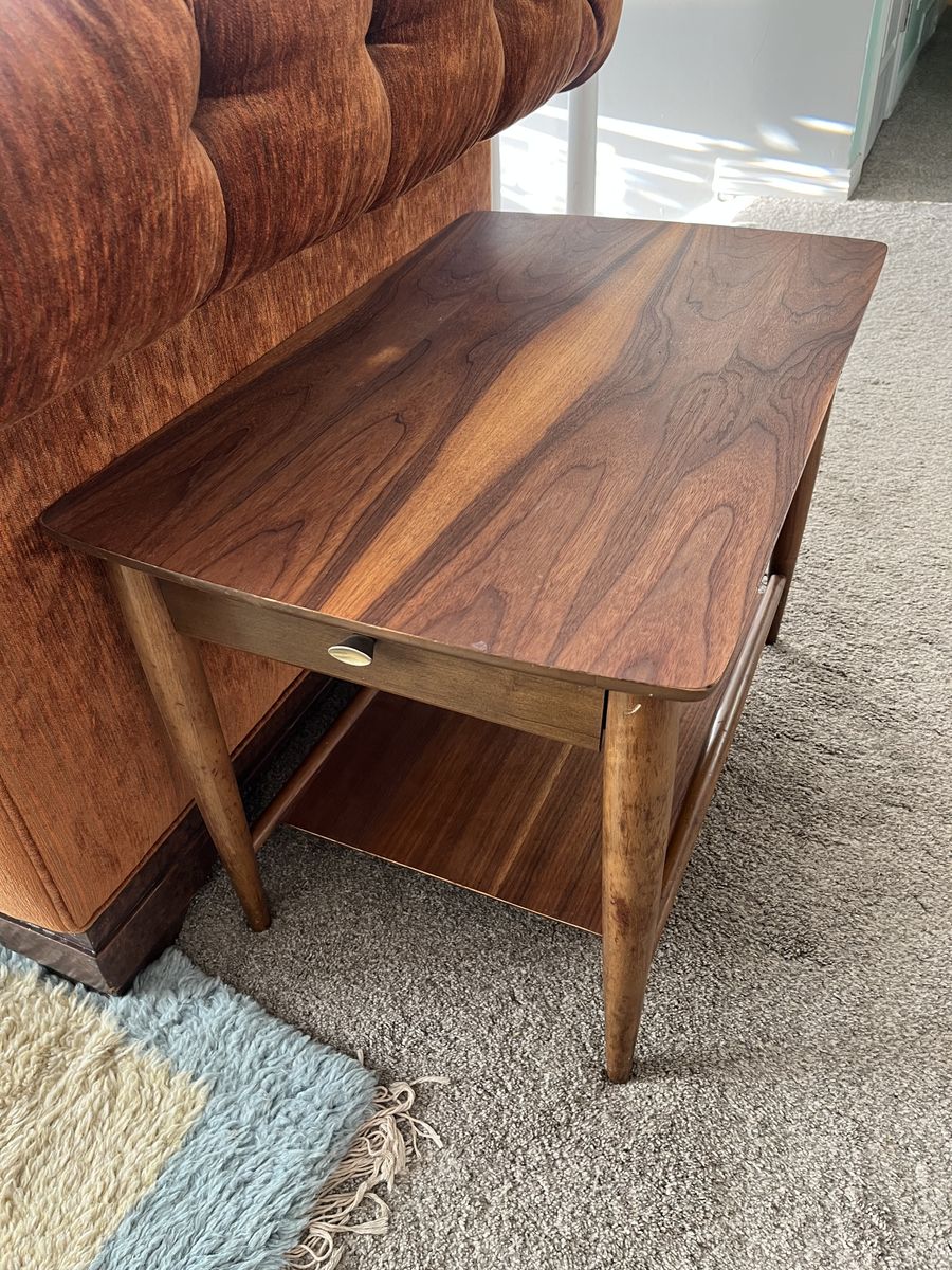 Vintage 1960's MCM Mersman Walnut Side Table