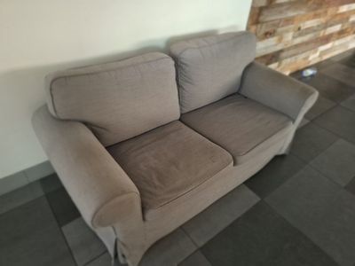 Gray Two-Seater Couch/Loveseat - Comfortable & Compact