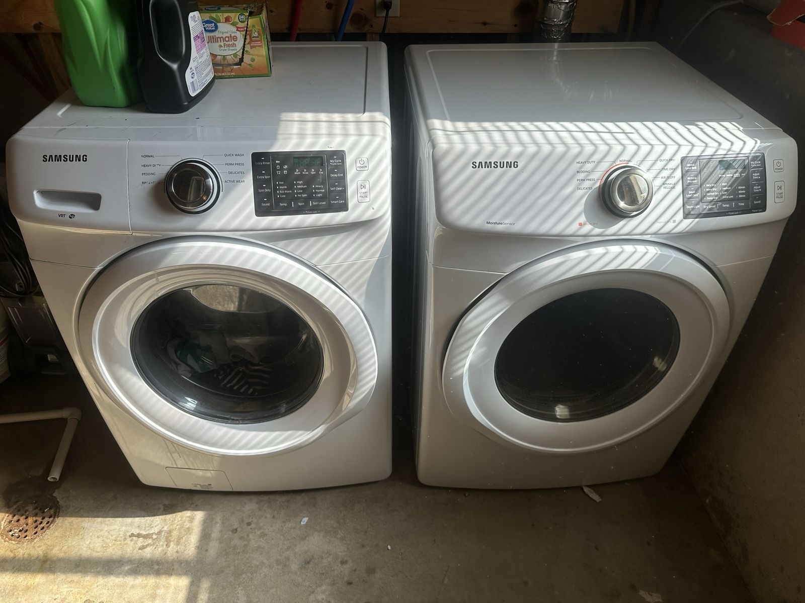 Samsung White Front Load Washer & Electric Dryer Set - Excellent Condition