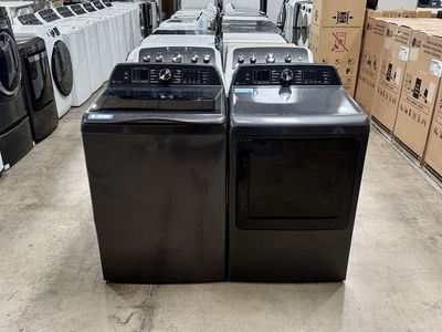 GE PROFILE WASHER AND DRYER SET WITH WARRANTY