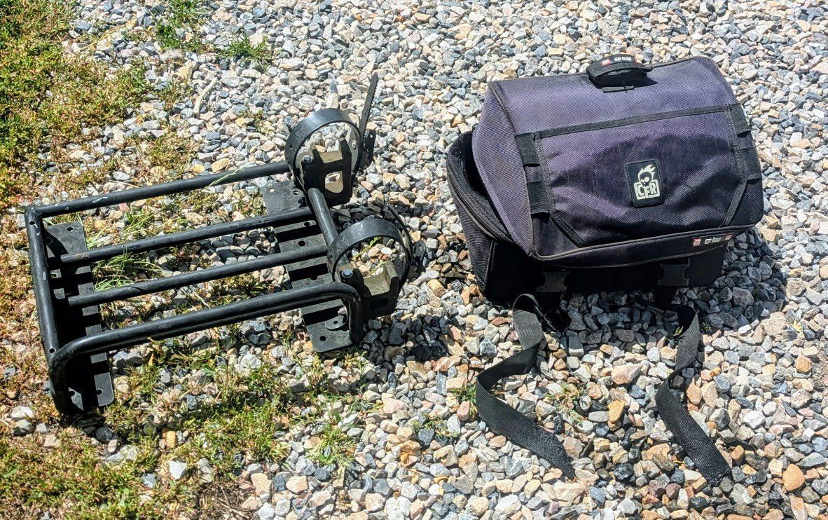 CFR Snowmobile Rack & Bag System - Black Durable Cargo Solution for Sleds