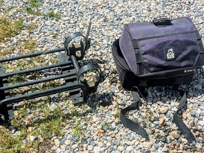 CFR Snowmobile Rack & Bag System - Black Durable Cargo Solution for Sleds