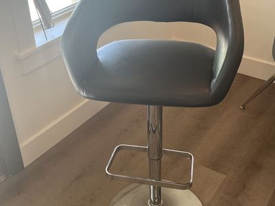 Grey Adjustable Bar Stool