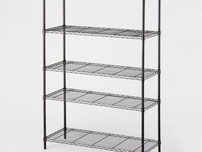 Black Metal Wire Shelves
