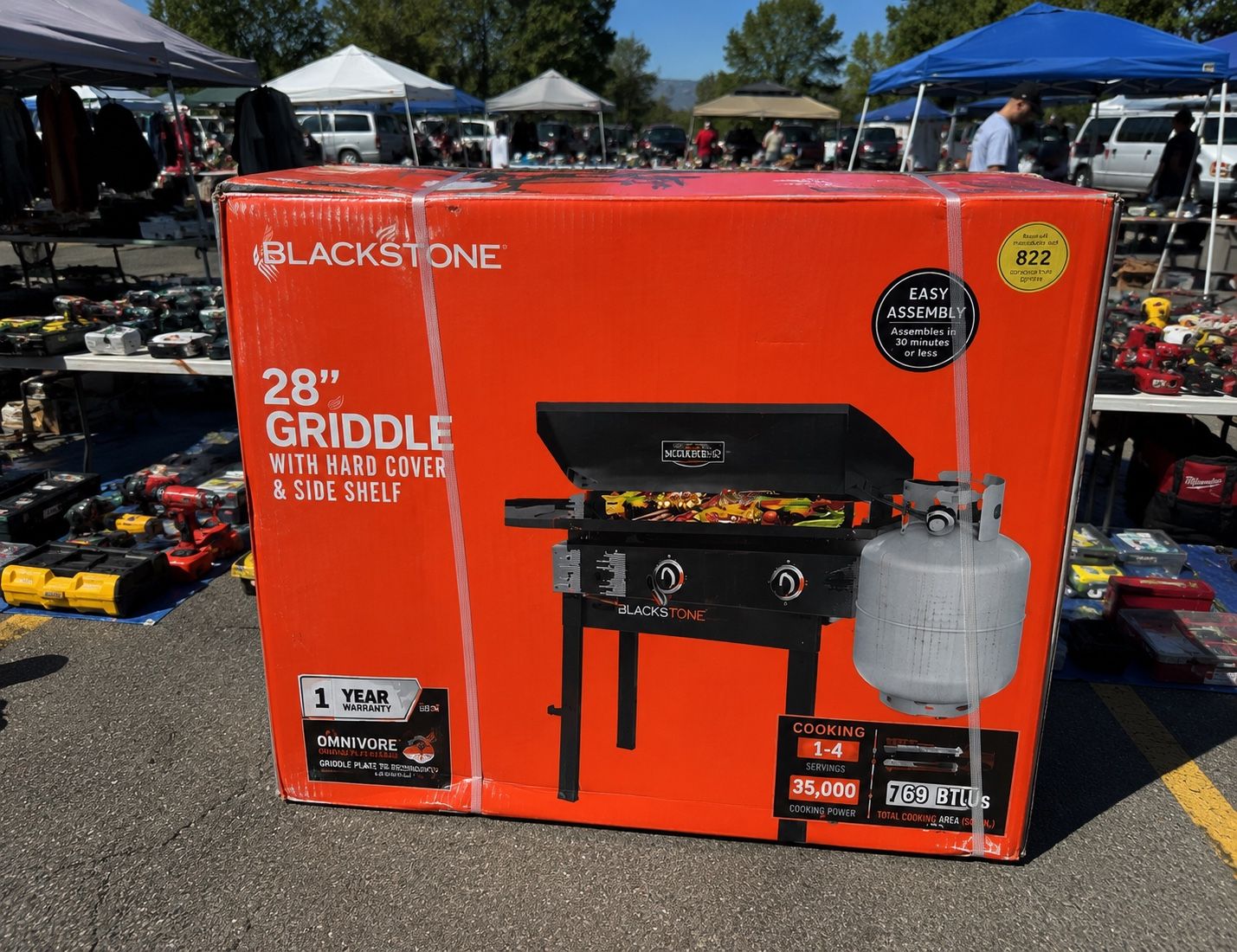 Blackstone 28" Griddle with Hard Cover & Side Shelf Brand New in Box
