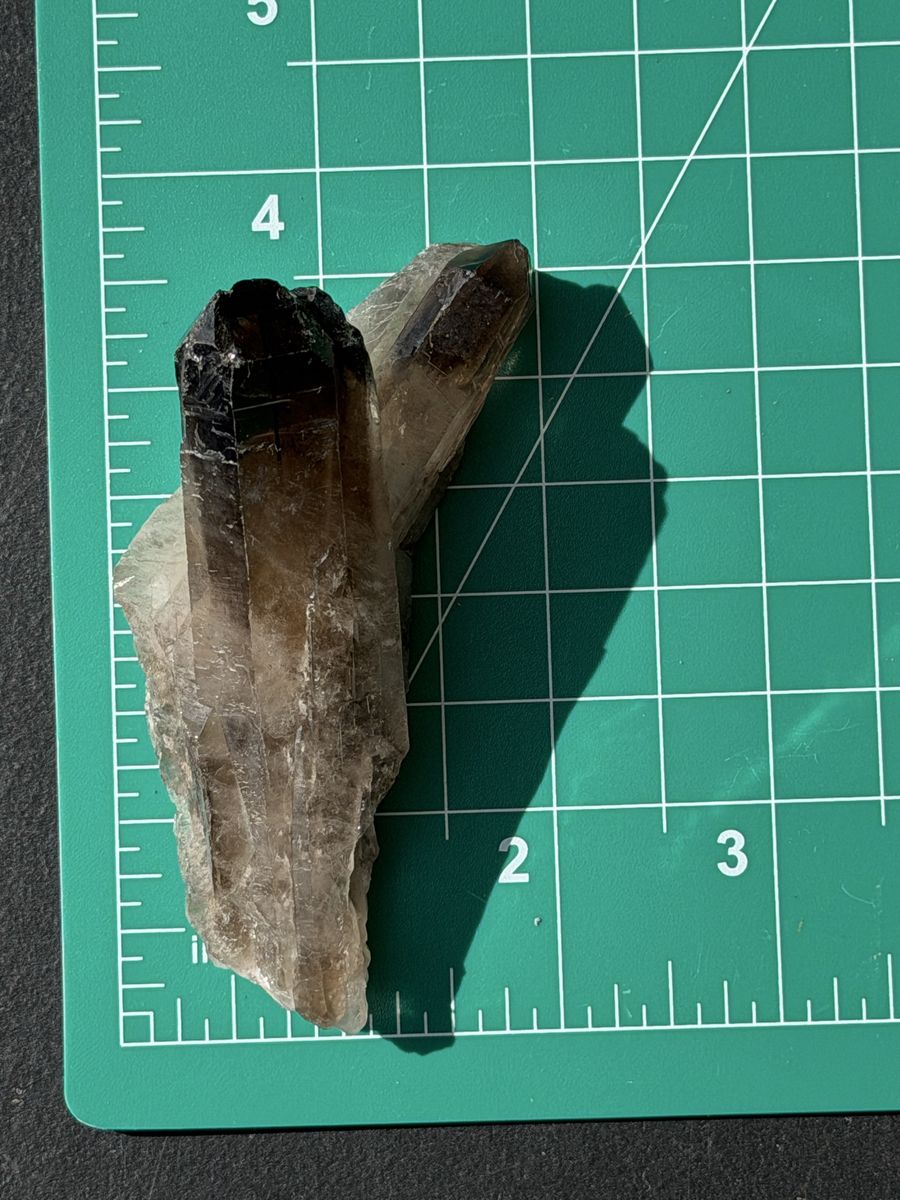 Smoky Quartz Crystal Cluster Specimen - Natural Healing Stone 4.5" Raw Mineral Display