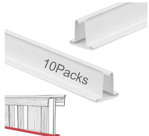Yaocom 10 Pack 58 ft Vinyl Skirting Bottom Rail for Mobile Home Vinyl Skirting Coverage Bottom Track Guard Protective Skirt Base