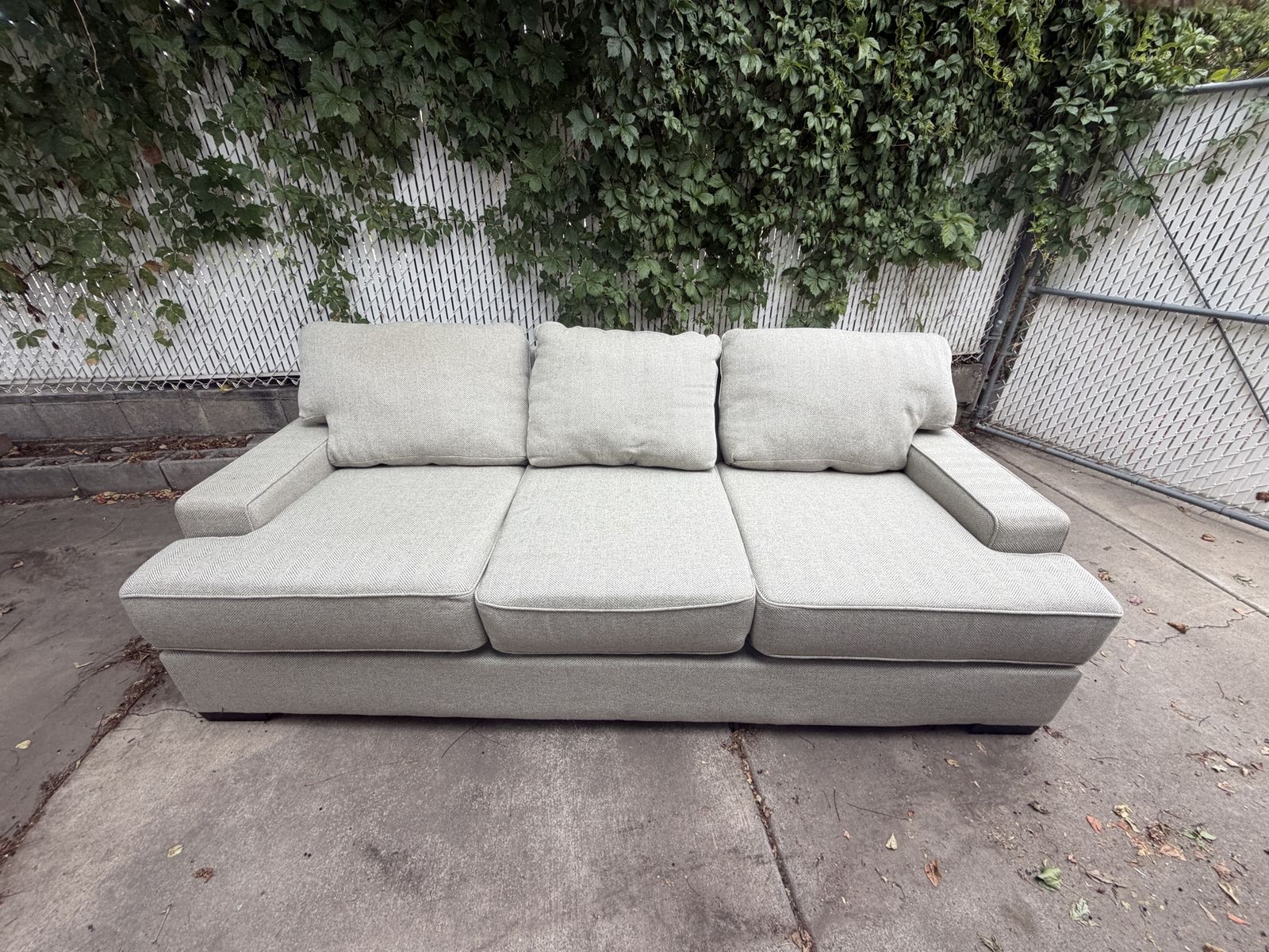 Light Gray Fabric Sofa Couch 