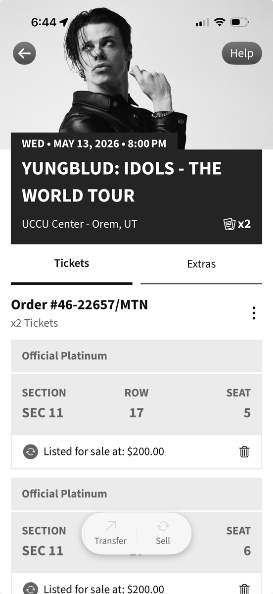 Yungblud: Idols. 5-13. Row 11