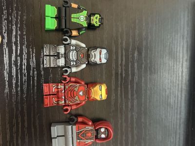 LEGO Minifigures (iron man), (venom), (war machine), (jordana), (green lantern), (miles morales spider man)