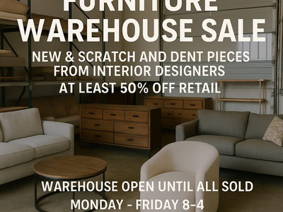 Furniture Warehouse Sale - Open to the Public!