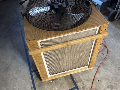Custom DIY Air Filtration Box Fan Unit on Wheels