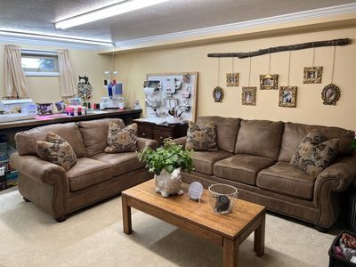 Brown Couch and Loveseat Living room Set