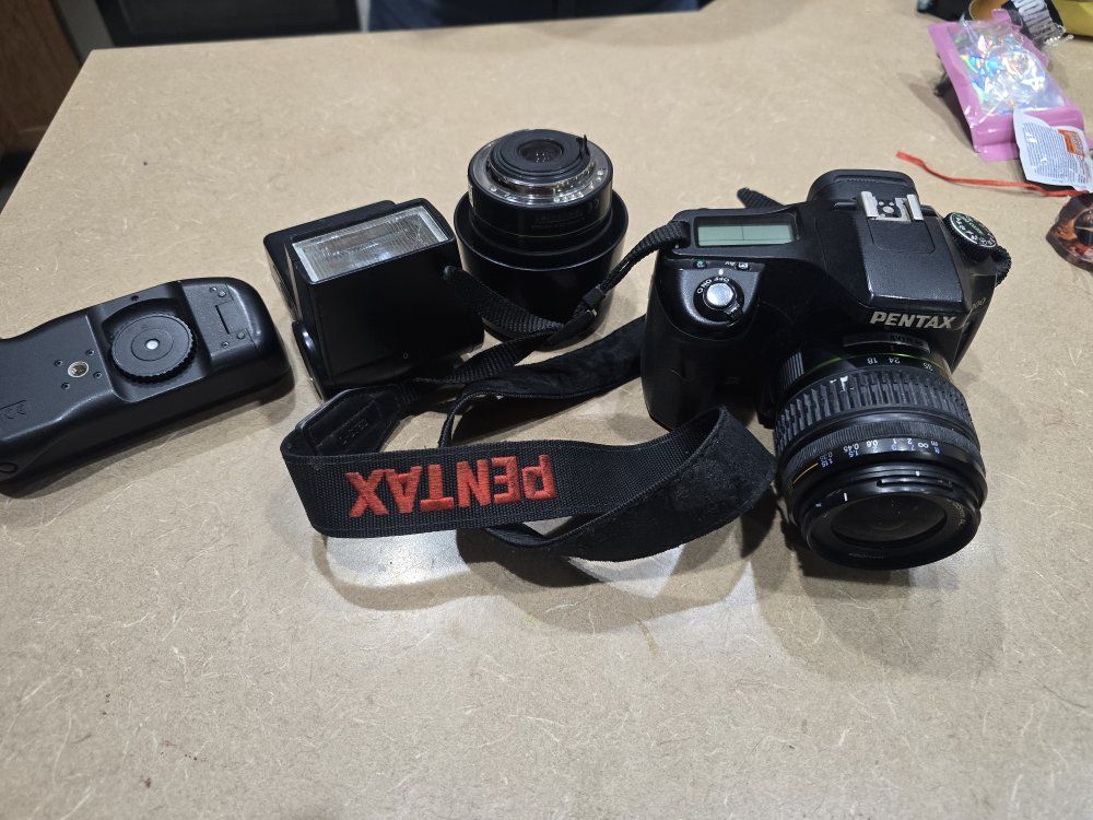 pentax camera and Kata camera backpack