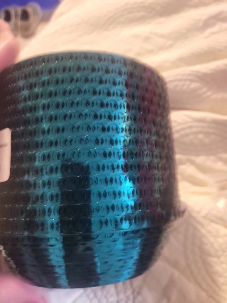 Metallic Blue Mesh Ribbon Roll Decorative Craft Wrap 100' 