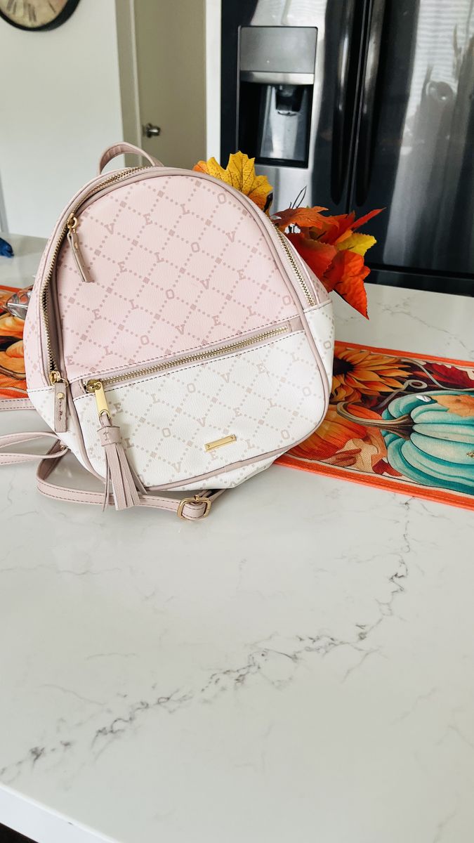 Pink And Whitr Backpack