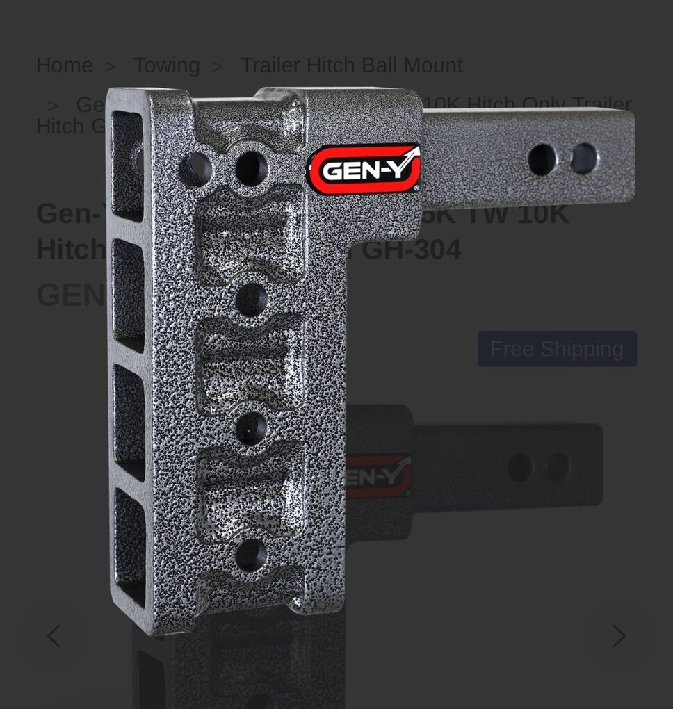 Gen Y Trailer Receiver Hitch Rise Drop Like New