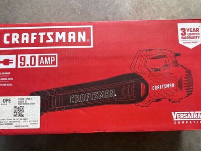 CRAFTSMAN CMEBL70 9.0 AMP Axial Leaf Blower - VERSATRACK Compatible (New, never opened