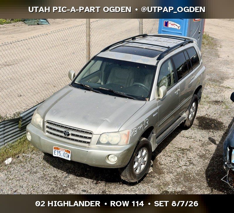 Just In! 2002 Toyota Highlander Parts - UTPAP Ogden