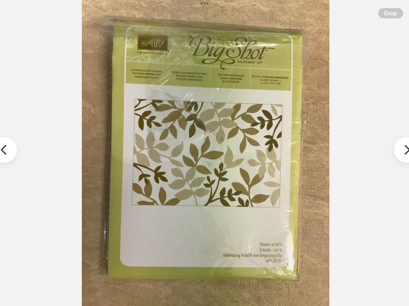 Stampin Up Layered Leaves Dynamics Embossing Folder