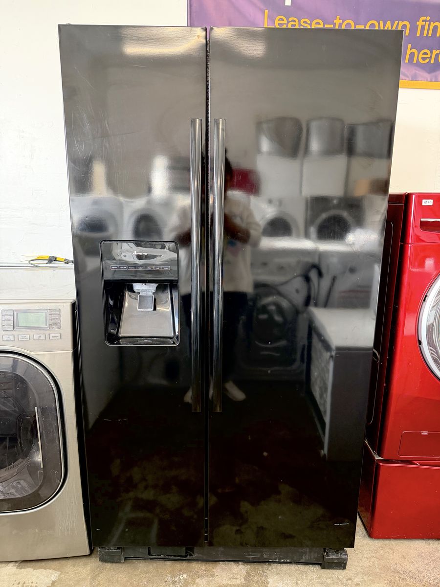 Black Amana Side By Side Fridge