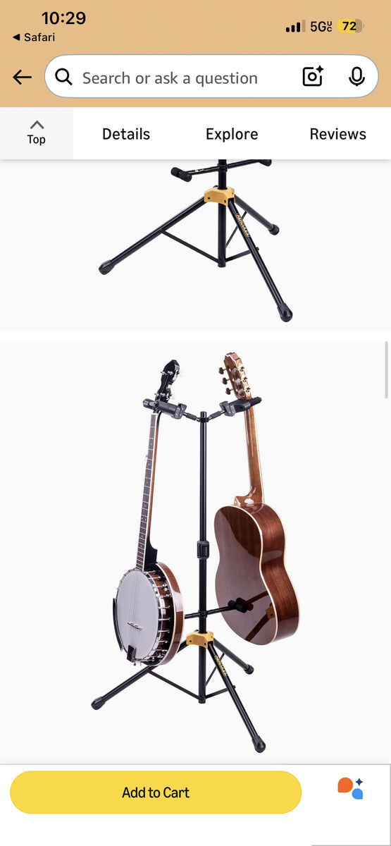 Hercules Dual Guitar Stand Yoke