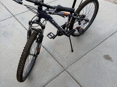 Schwinn Ranger 2.6 FS Youth Mountain Bike - Blue/Orange, 26" Wheels, Front Suspension