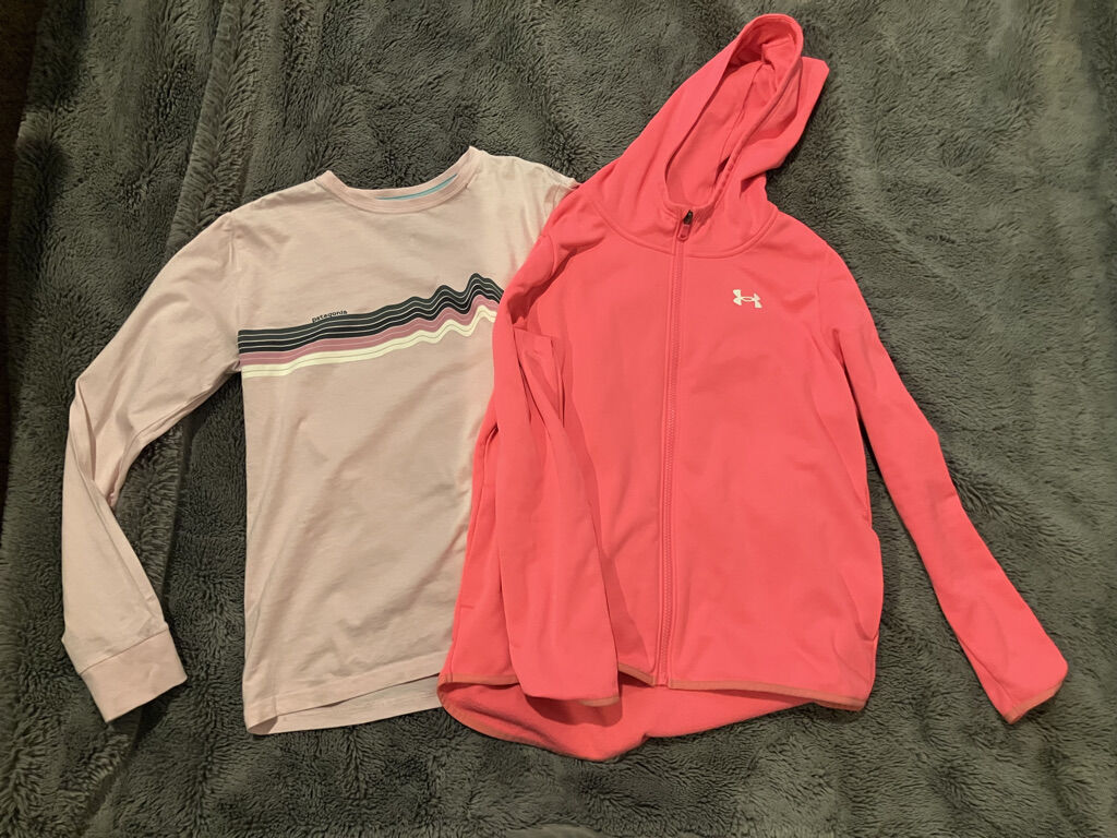 XL Girls Patagonia and Under Armour Light Jacket (size 14)