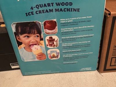 Nostalgia 4-Quart Wood Ice Cream Maker