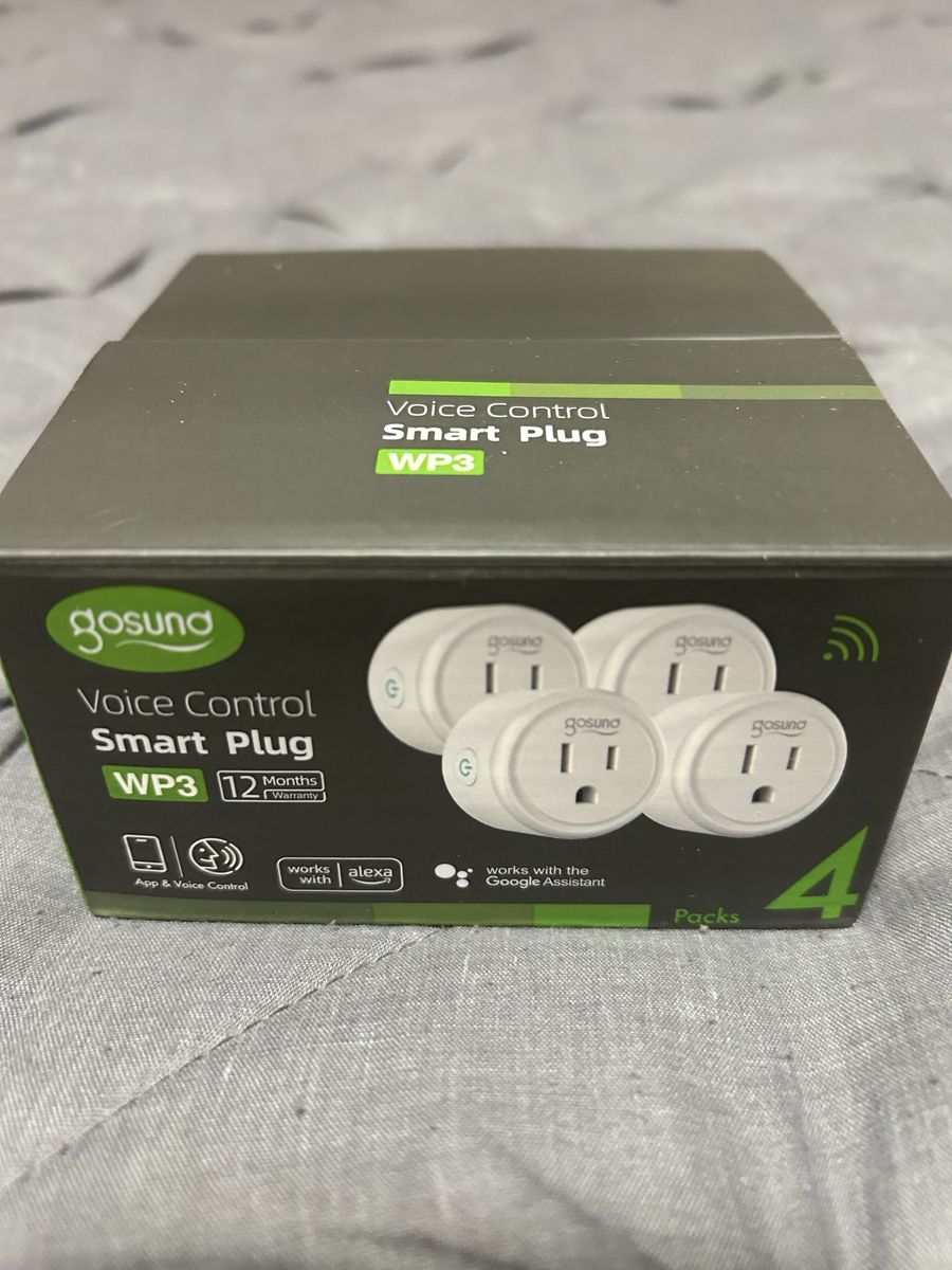 Gosund WP3 4-Pack Voice Control Smart Plugs - Alexa & Google Assistant Compatible, 12-Month Warranty