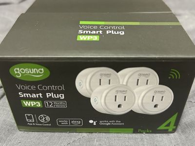 Gosund WP3 4-Pack Voice Control Smart Plugs - Alexa & Google Assistant Compatible, 12-Month Warranty