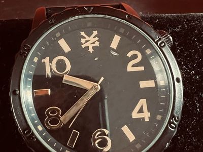 Zoo York Black Analog Wristwatch with Gold-Tone Numbers