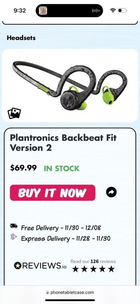 Plantronics BackBeat Fit Wireless Sport Headphones
