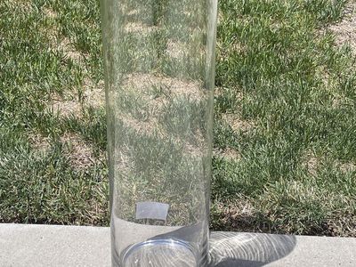 7 Heavy glass 20 inch Hurricane vases $25 all 7