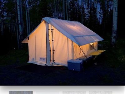 14x16’ wall tent with 8’ porch