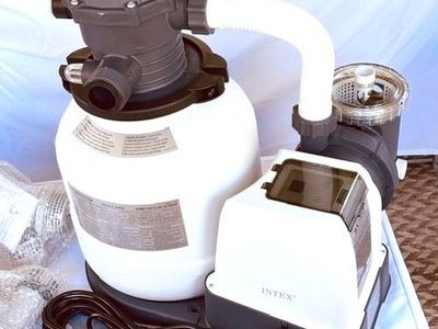 INTEX Krystal Clear Sand Filter, Pump, and Multi-port Valve, 2100 GPH