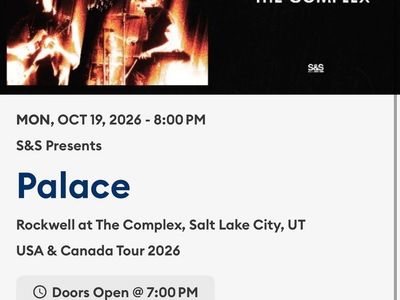 Palace Live in Concert - Salt Lake City The Complex October 19
