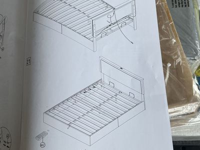 NEW Full Size Plush Upholstered Storage Platform B