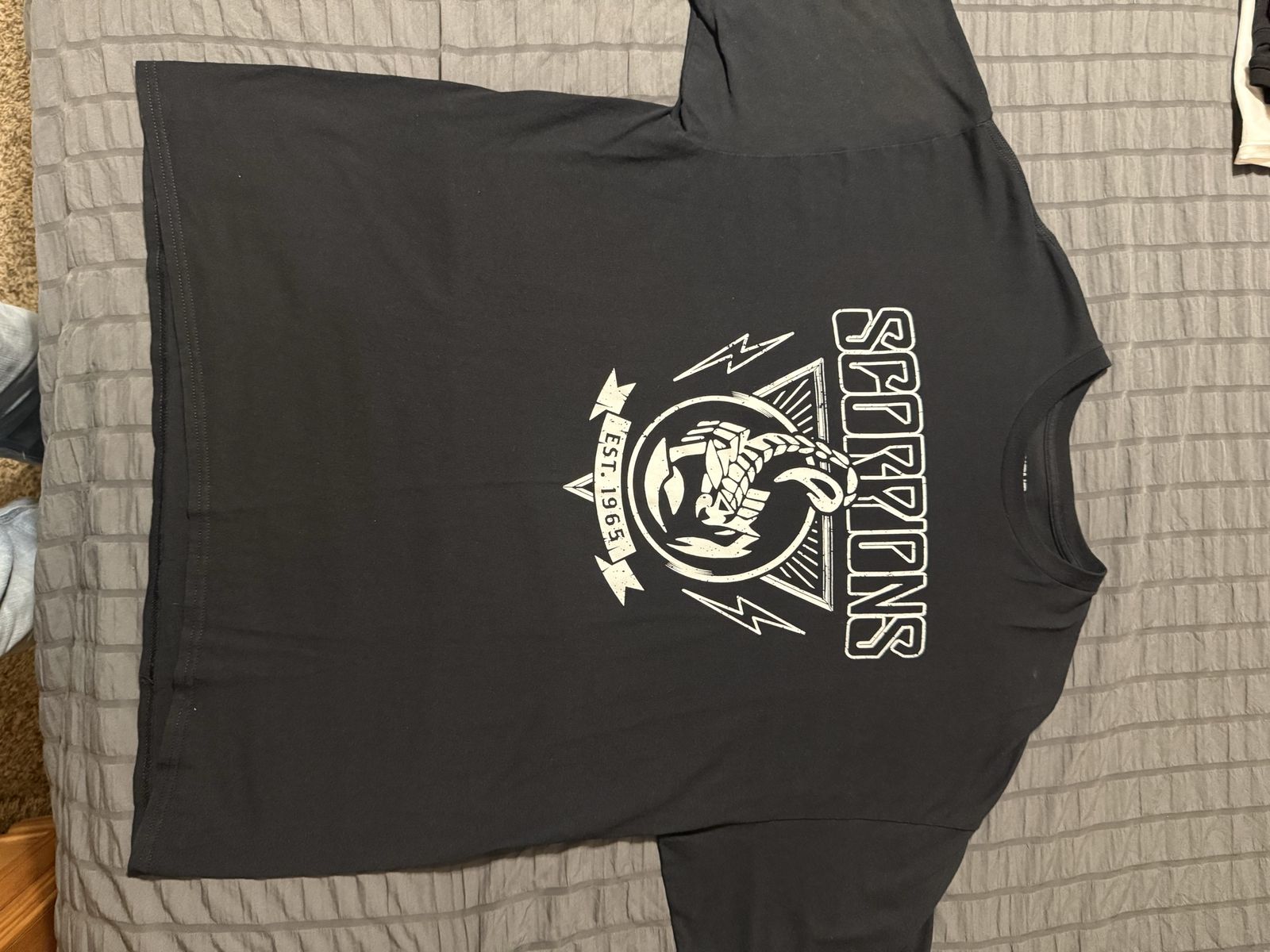 Scorpions Band T-Shirt Black 2XL Est. 1965 Graphic Tee Classic Rock Music Apparel Cotton Blend