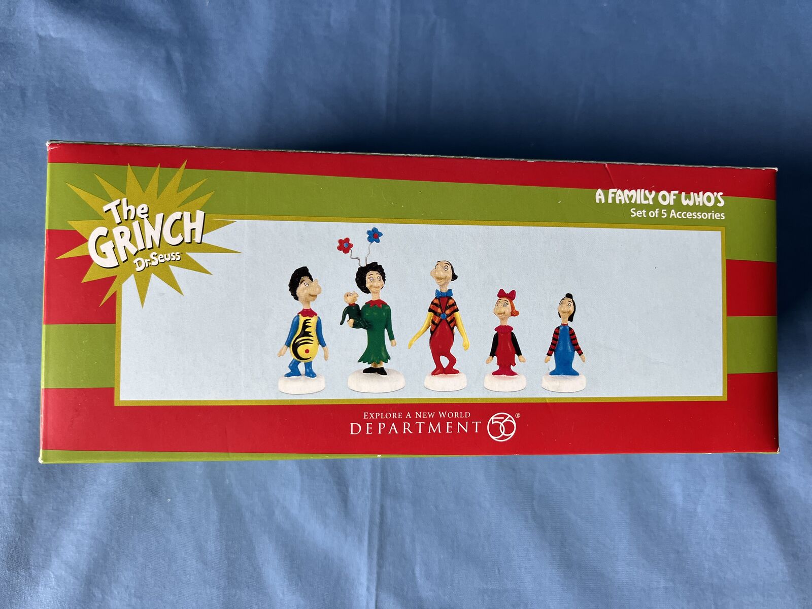 Dept. 56 Dr. Suess The Grinch Village- A Family of Who's - VERY RARE SEALED - Retired