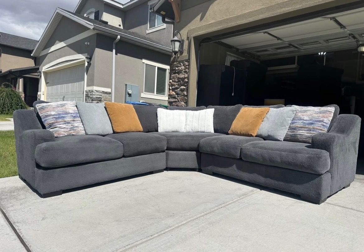 $440 Slate Blue Sectional Couch