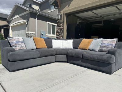 $440 Slate Blue Sectional Couch