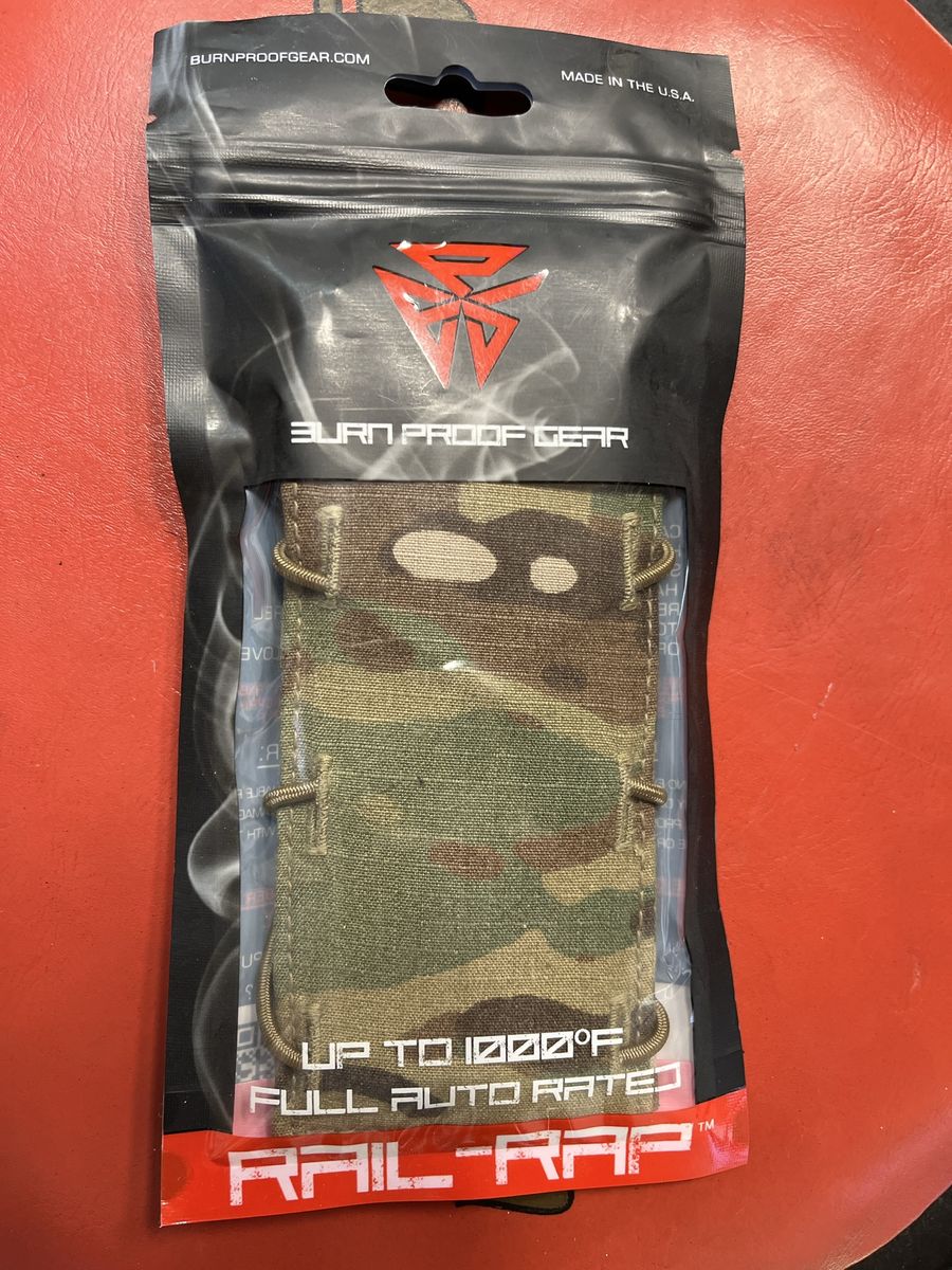Burn Proof Gear Rail-Rap Full Auto Rated Heat Shield - Multicam