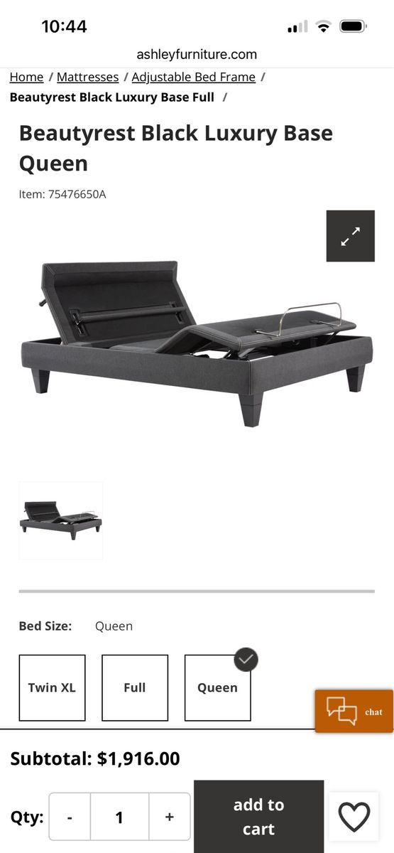 Beautyrest Black Luxury Base Queen Adjustable Bed Frame