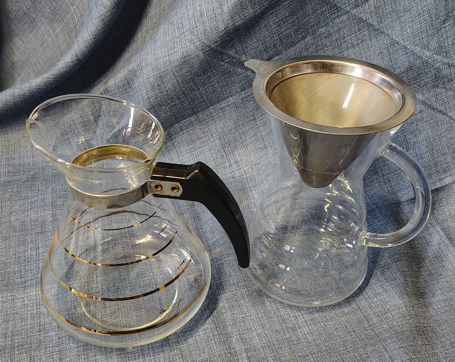 Kinto Carafe Glass Pour Over Coffee Set and David Douglas Coffee Pot (NO INSERT)