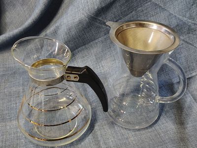 Kinto Carafe Glass Pour Over Coffee Set and David Douglas Coffee Pot (NO INSERT)