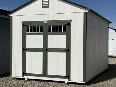 10x16 Utility Storage Shed with Double Doors and Windows