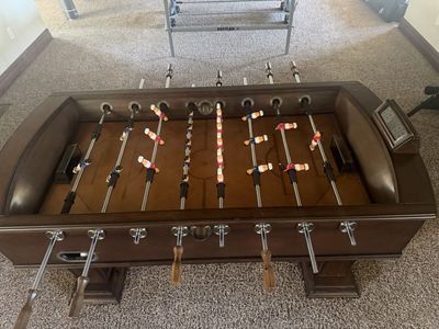 Premium Solid Wood Foosball Table with Electronic Scoreboard – Excellent Condition